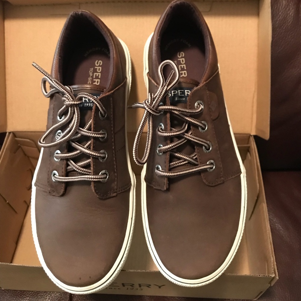 Boys brown Sperry shoes